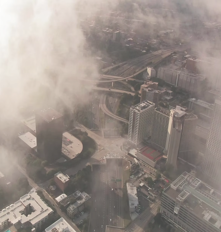 Drone inspection aerial view